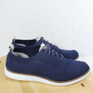 Cole Haan Grand Sneaker Womens 9 Blue Stitchlite Knit Oxford Comfort Shoe